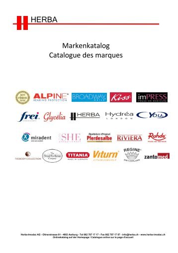 Markenkatalog Catalogue des marques HERBA - herba-imodac