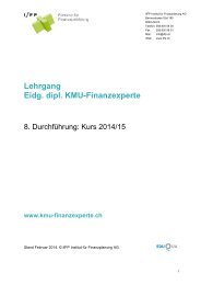 Lehrgang Eidg. dipl. KMU-Finanzexperte - IfFP Institut für ...