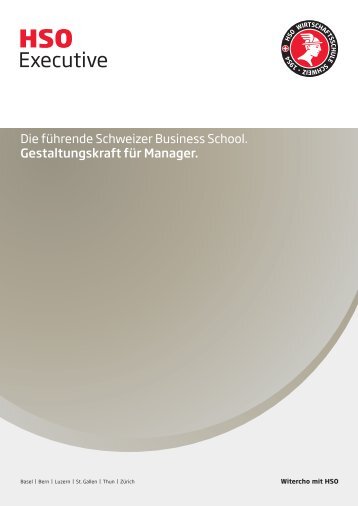 Kaderschule Executive - HSO Wirtschaftsschule Schweiz