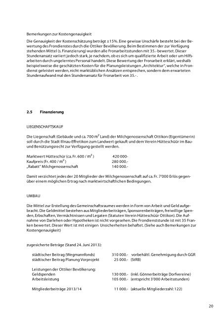 dossier vorprojekt - Stadt Illnau-Effretikon