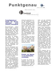 Punktgenau - Ausgabe Juni 2013 (PDF) - Imfeld Treuhand