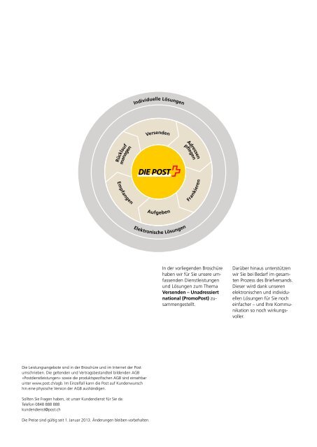 Broschüre PromoPost: Angebote und Preise (gültig ab ... - Die Post