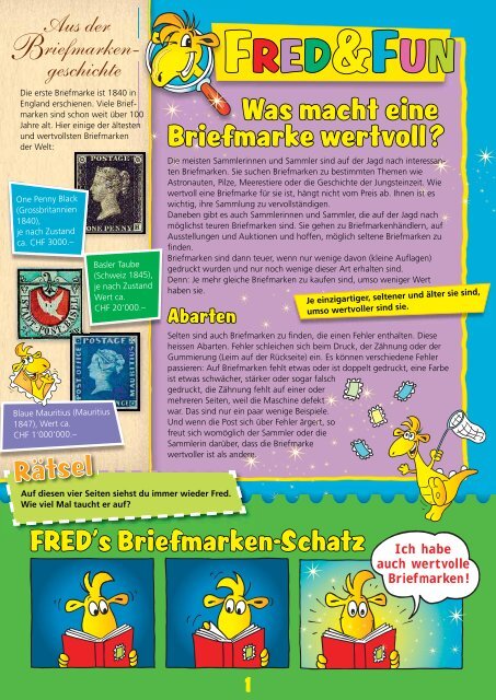 Kinderseiten FRED&FUNLink; wird in einem neuen ... - Die Post