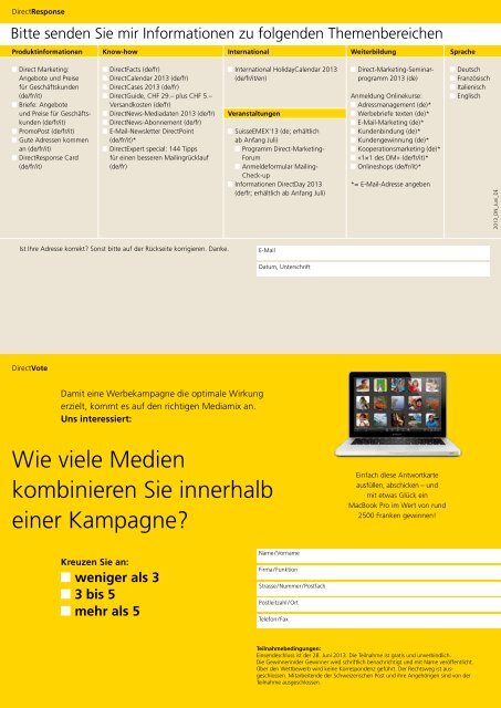 Sollte dieses PDF nicht zugänglich sein, melden Sie - Die Post