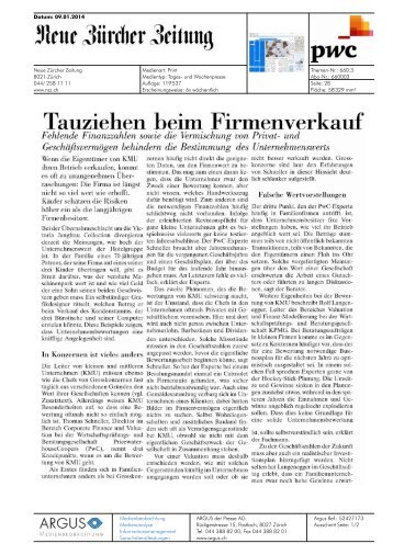 Tauziehen beim Firmenverkauf - PwC