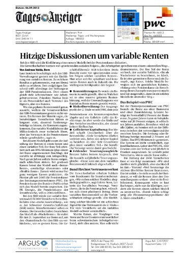 Hitzige Diskussionen um variable Renten - PwC