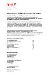 Medienmitteilung (Quelle: Fernfachhochschule Schweiz)