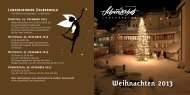 Weihnachtsmenu 2013, Hotel Schweizerhof Lenzerheide