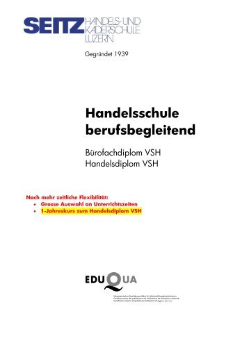 Handelsschule berufsbegleitend - SEITZ Handels