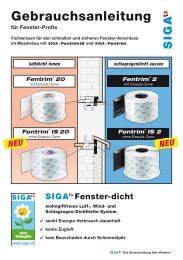 Gebrauchsanleitung Fentrim (PDF) - Siga.ch