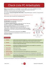 Check-Liste PC-Arbeitsplatz - Sitz.ch