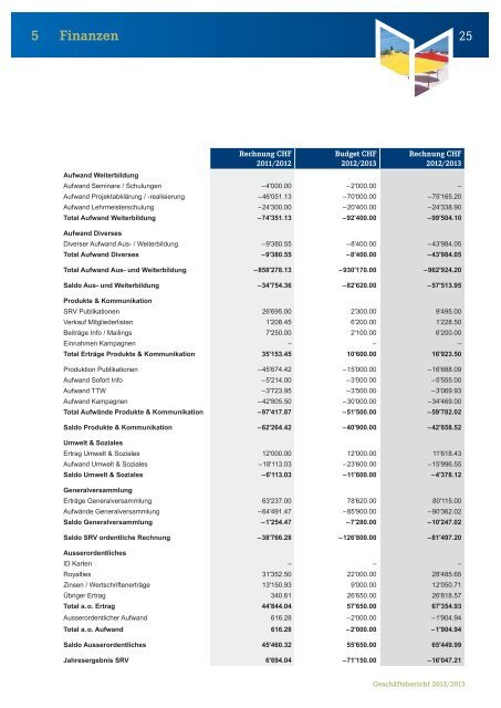 Geschäftsbericht 2012/2013 - srv