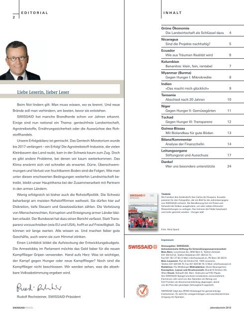 Jahresbericht 2012 - Swissaid