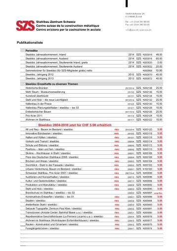 Downloaden - Stahlbau Zentrum Schweiz