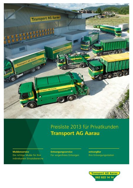 Preisliste 2013 für Privatkunden Transport AG Aarau