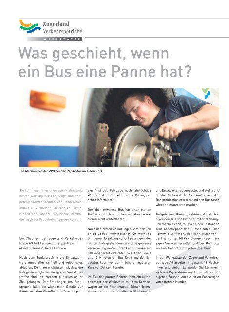 Ausgabe - Die Zugerland Verkehrsbetriebe