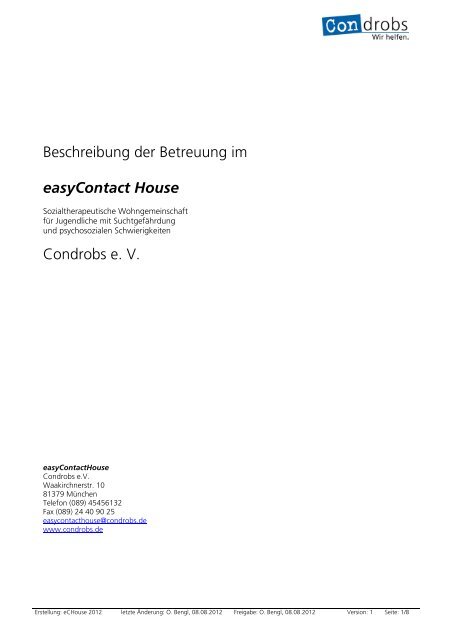 easycontact House - Condrobs e.v.