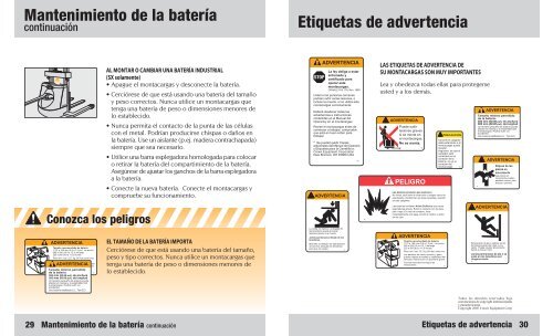 ADVERTENCIA - Crown Equipment Corporation