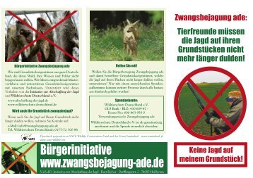 Zwangsbejagung ade - Initiative zur Abschaffung der Jagd