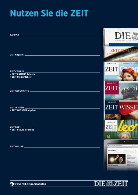 ZEIT WISSEN - Mediadaten 2014 - IQ media marketing