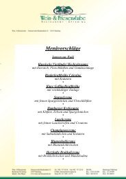 Buffet- und Menüvorschläge (PDF) - Restaurant Wein- & Friesenstube