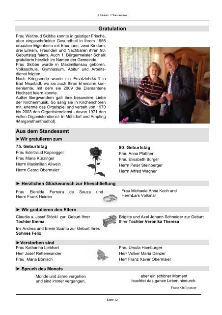 Mitteilungsblatt - Mettenheim