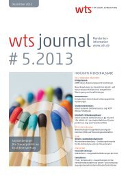 WTS Journal #5/2013 - WTS Aktiengesellschaft ...