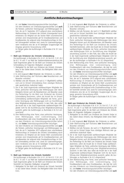 Amtsblatt für die Stadt Angermünde - Nr. 01/2014