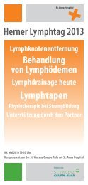 Programm zum Herner Lymphtag - St. Anna Hospital