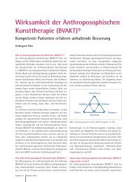 Wirksamkeit der Anthroposophischen Kunsttherapie (BVAKT)®