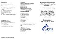 Programm (PDF) - Akademie für Palliativmedizin