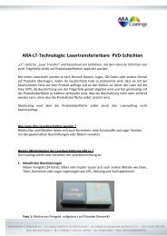 Informationen bitte hier klicken - ARA-Coatings