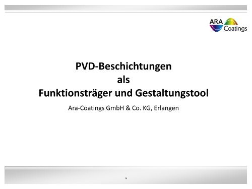 Aradierung - ARA-Coatings