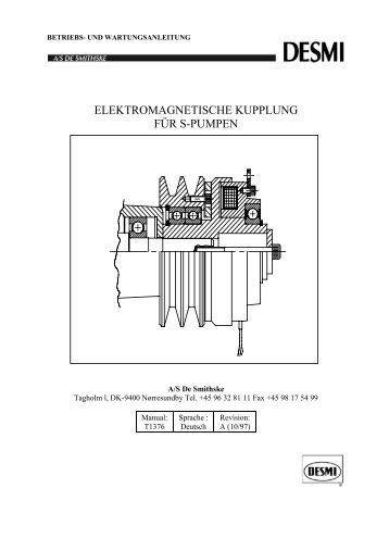 ELEKTROMAGNETISCHE KUPPLUNG FÜR S-PUMPEN - Desmi