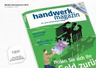 Media-Informationen 2014 - Handwerk Magazin