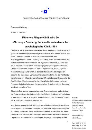 PDF-Format - Christoph-Dornier-Klinik für Psychotherapie