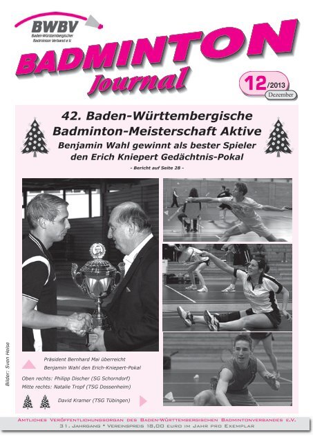 Heft 12/2013 - Baden - Württembergischer Badminton - Verband