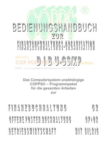 Bedienungshandbuch zur dialogorientierten ... - COPPS