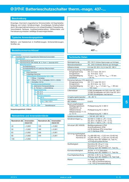 Datenblatt - ETA