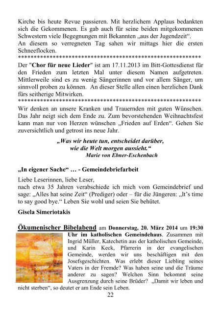 Dezember 2013 - Evangelische Kirchengemeinde Mergelstetten