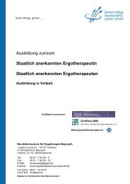 Ausbildung zur/zum Staatlich anerkannten Ergotherapeutin ... - GGSD