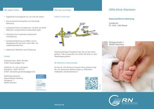 Info-Flyer Geburtshilfe - GRN