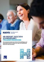 hr-report 2013/2014 schwerpunkt frauenforderung - Hays