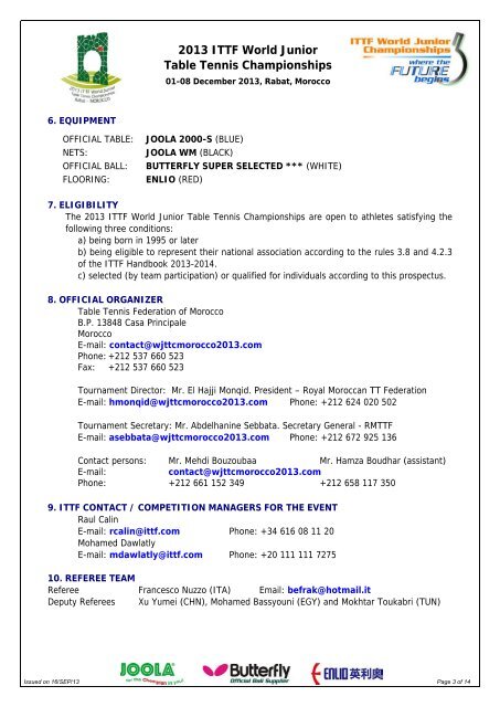 Prospectus (PDF) - ITTF.com