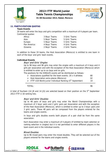 Prospectus (PDF) - ITTF.com