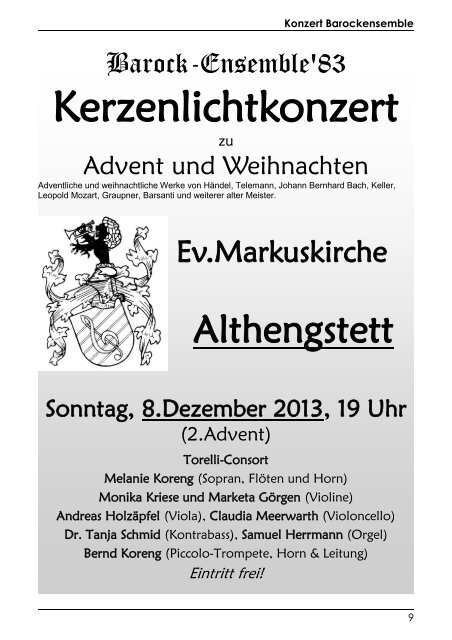 Gemeindebrief Nr. 99 Dezember 2013 - Evangelische ...