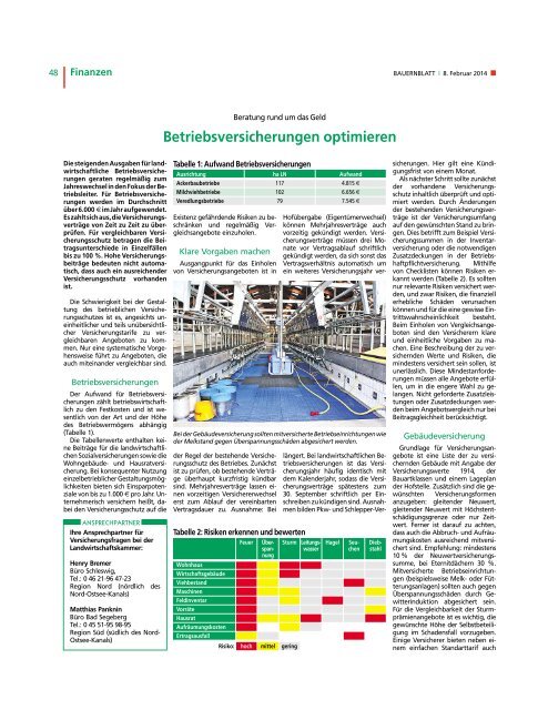 Betriebsversicherungen optimieren - Landwirtschaftskammer ...