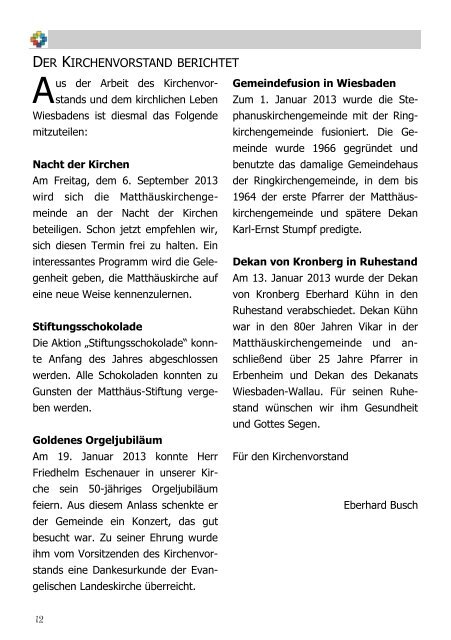 Gemeindebrief Frühjahr 2013 - Evangelischen ...