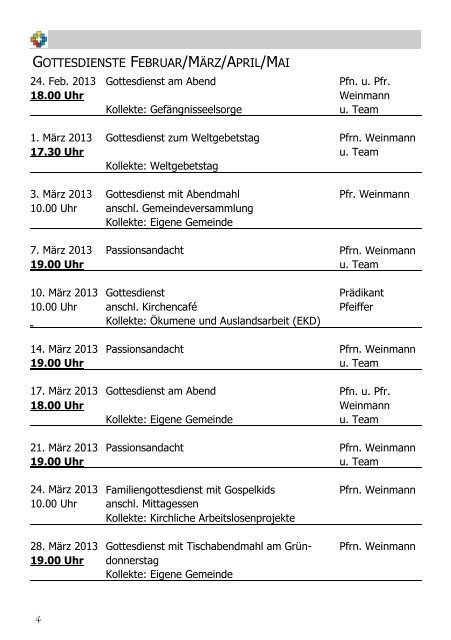 Gemeindebrief Frühjahr 2013 - Evangelischen ...