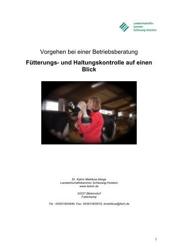 Leitfaden für eine Beratung - Landwirtschaftskammer Schleswig ...